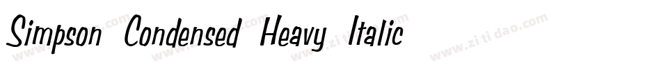 Simpson Condensed Heavy Italic字体转换